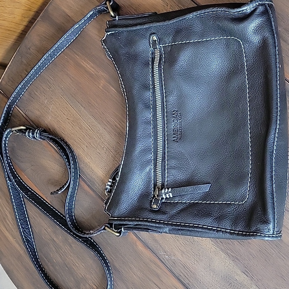 American Leather Co Black Crossbody Bag